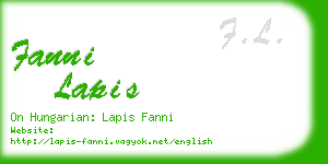 fanni lapis business card